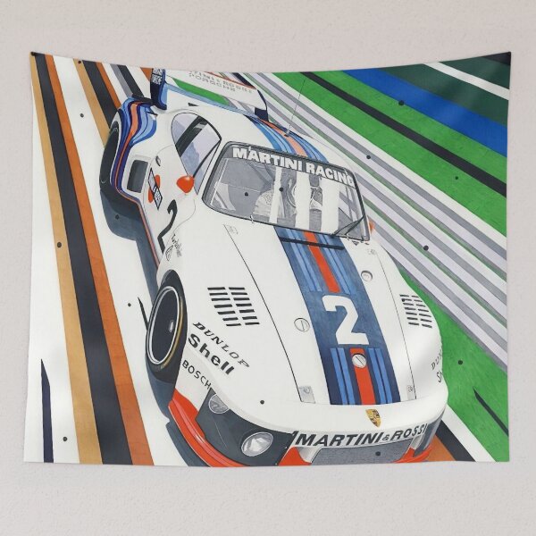 Item preview, Martini Porsche Art Print designed and sold by Road To Track.