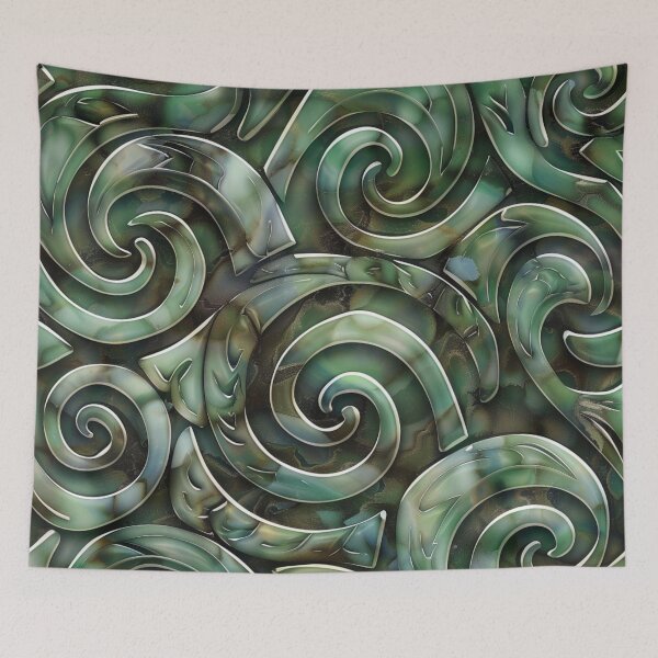 Item preview, New Zealand Māori Paua Pattern Koru Design 12 designed and sold by GrinGalore.