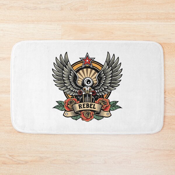 Item preview, Wings, Roses and Rebel Typography designed and sold by Alahchin Art.