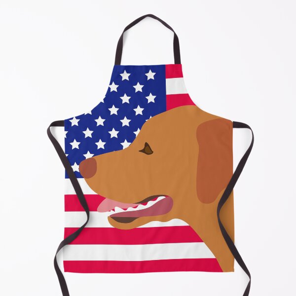 Item preview, Fox Red Labrador Profile with US Flag designed and sold by HappyLabradors.