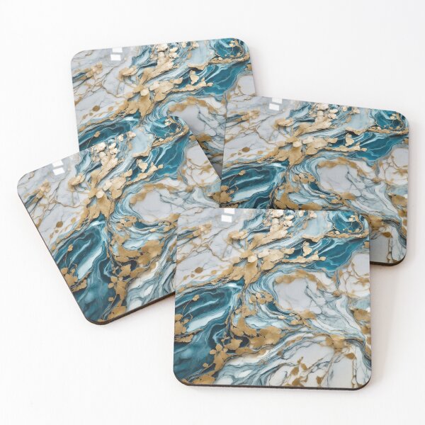 Item preview, Golden Flow in Marble Ocean designed and sold by RedPandaDreams.