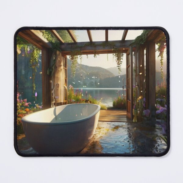 Item preview, Whimsical Pavilion Bath by the River designed and sold by BlareBlare.