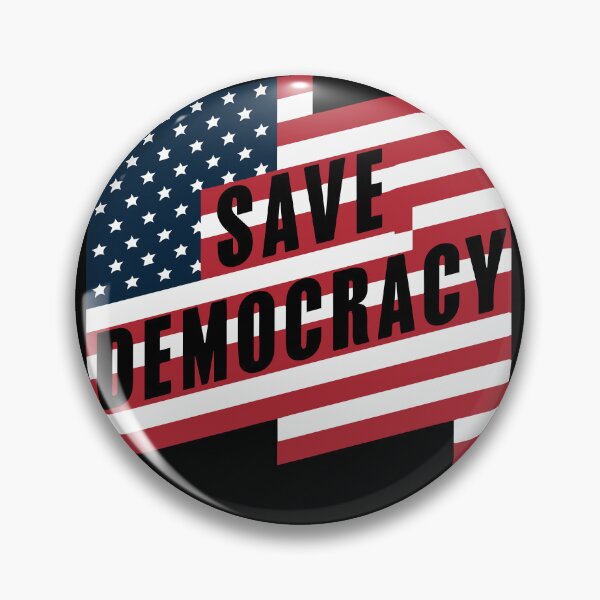 Item preview, Save Democracy Campaign Logo - American Flag Design Promoting Civic Engagement and Voting Rights designed and sold by FEBRICAST.