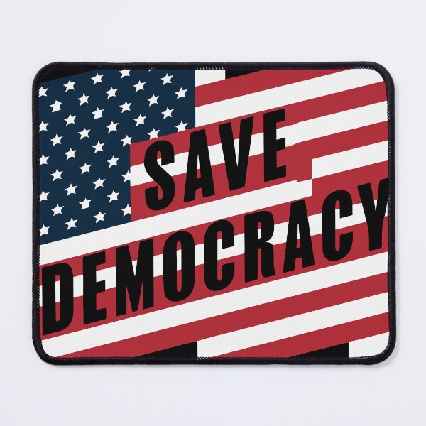 Item preview, Save Democracy Campaign Logo - American Flag Design Promoting Civic Engagement and Voting Rights designed and sold by FEBRICAST.