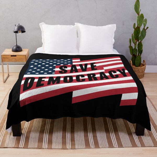 Item preview, Save Democracy Campaign Logo - American Flag Design Promoting Civic Engagement and Voting Rights designed and sold by FEBRICAST.