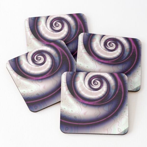 Item preview, Pink Iridescent Marble Spiral Art designed and sold by pinkal.