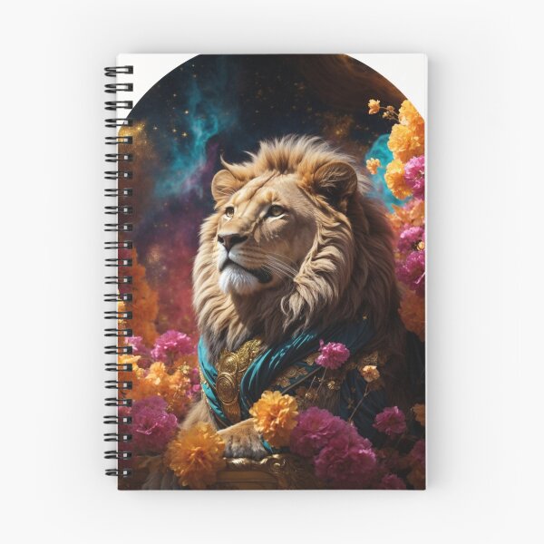 Item preview, Cosmic Nebula Lion with Golden Fur designed and sold by Enchanting Art Vista.