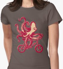 Radsport Oktopus Tailliertes T-Shirt