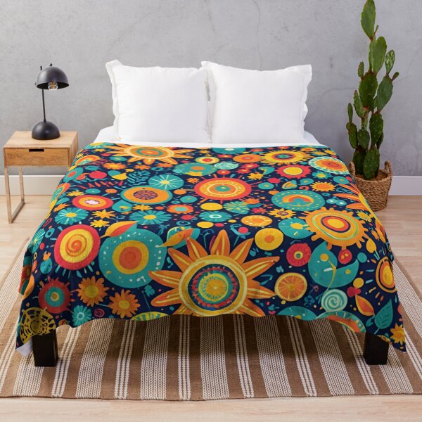 Item preview, Summer Flowers Pattern, Vibrant Abstract Art designed and sold by Burn-Ego.