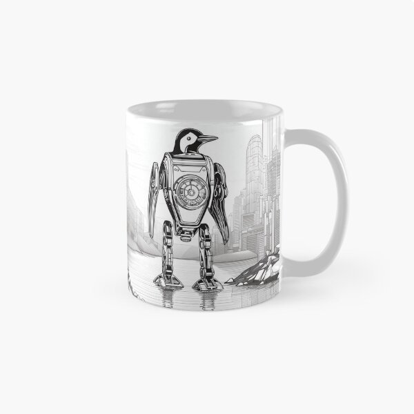 Item preview, Penguin Walking on the Water Near the City designed and sold by Syrupulse.