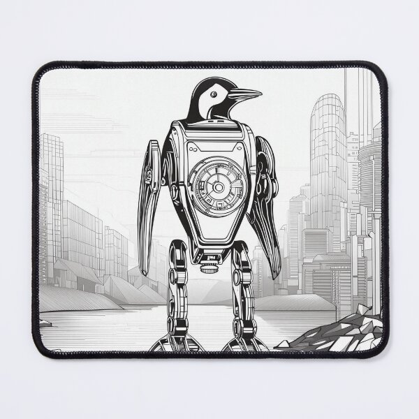 Item preview, Penguin Walking on the Water Near the City designed and sold by Syrupulse.