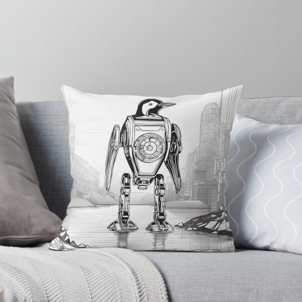 Item preview, Penguin Walking on the Water Near the City designed and sold by Syrupulse.