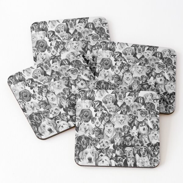 Item preview, FILL THE CANVAS BLK AND WHT designed and sold by WhiteDogArtist.