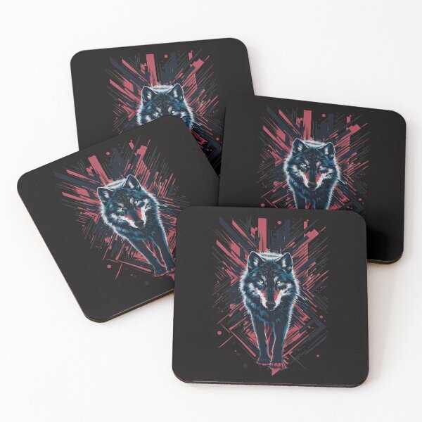 Item preview, Red & Black Celtic Wolf. The Beast in our DNA. Abstract Ink Design designed and sold by CELTIC-DESIGNS.