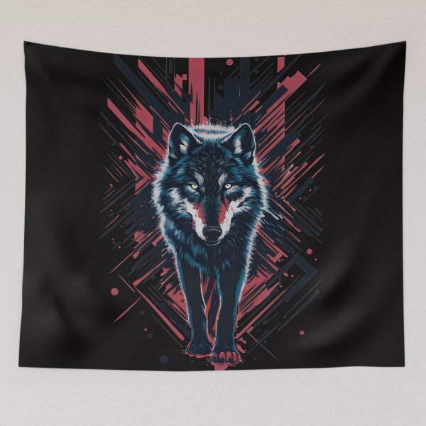 Item preview, Red & Black Celtic Wolf. The Beast in our DNA. Abstract Ink Design designed and sold by CELTIC-DESIGNS.