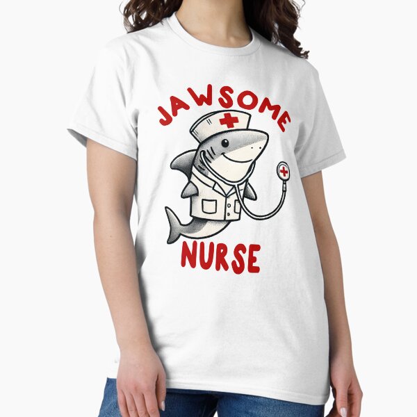 Item preview, Jawsome Nurse Shark Funny Nurse Pun designed and sold by Unitepeople.