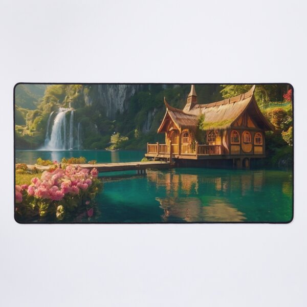Item preview, Enchanted Floating House by the Mountain Falls designed and sold by BlareBlare.