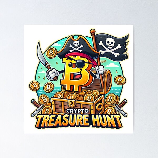 Item preview, Crypto Treasure Hunt Bitcoin & Crypto Animation cartoon designed and sold by NoCompetition.