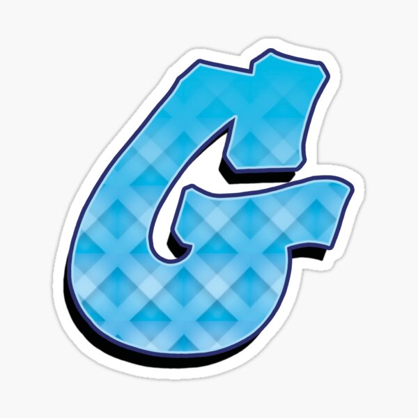 G - Blue striped Sticker