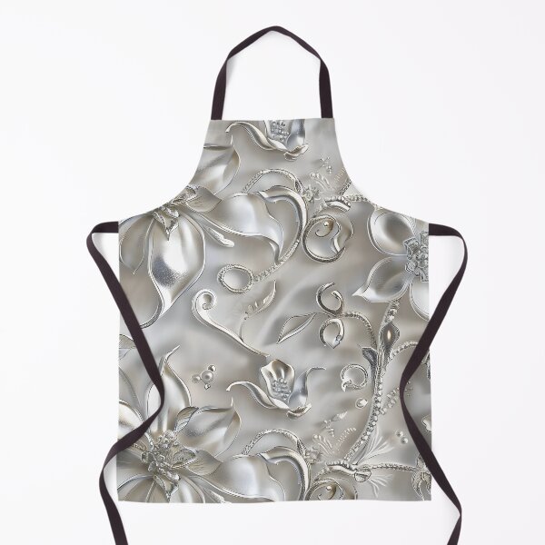 Item preview, Shimmering Silver Blossoms designed and sold by AI-Only Creations.