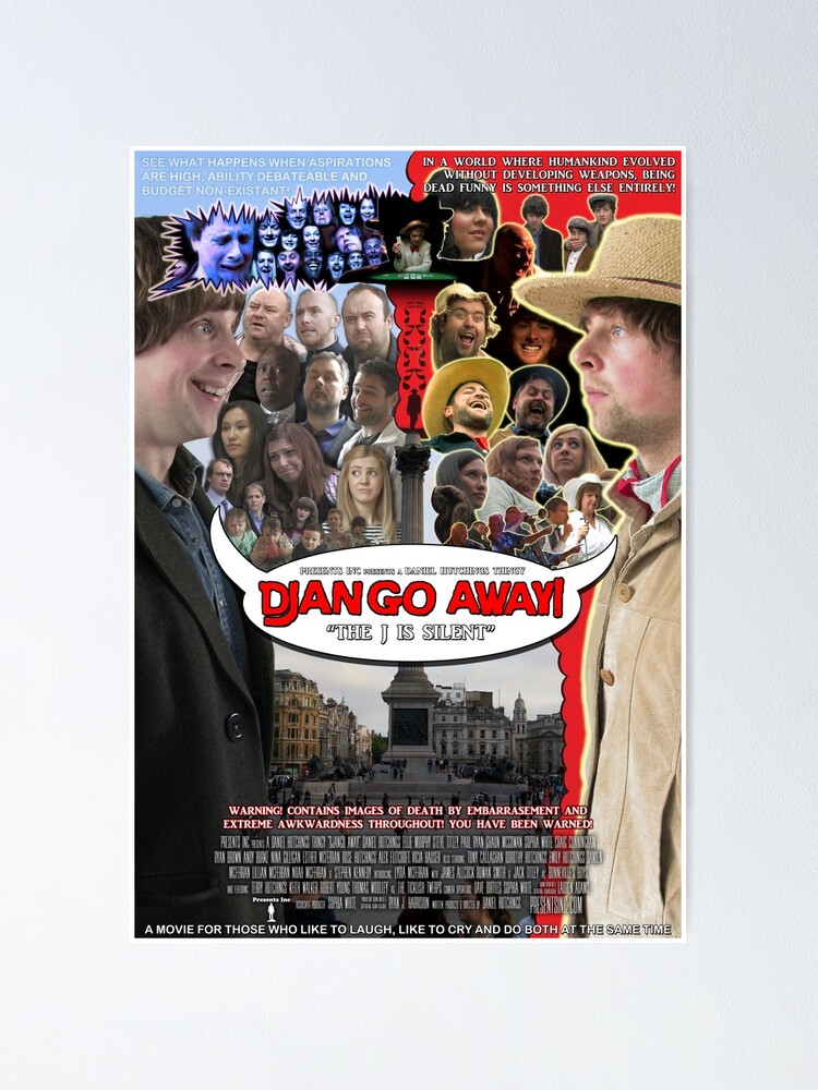 Thumbnail 1 of 3, Poster, Django Away! - Movie Poster - Full Cast designed and sold by PresentsInc.