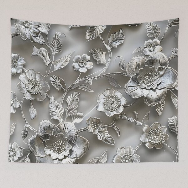 Item preview, Silver Splendor: Floral Sculpture designed and sold by AI-Only Creations.