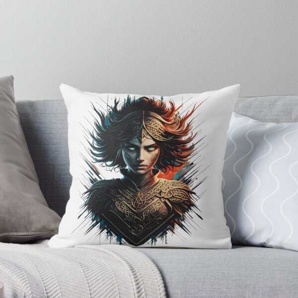 Item preview, Queen Maeve. Warrior Queen of the Celts. Celtic Goddess in Ink Design designed and sold by CELTIC-DESIGNS.