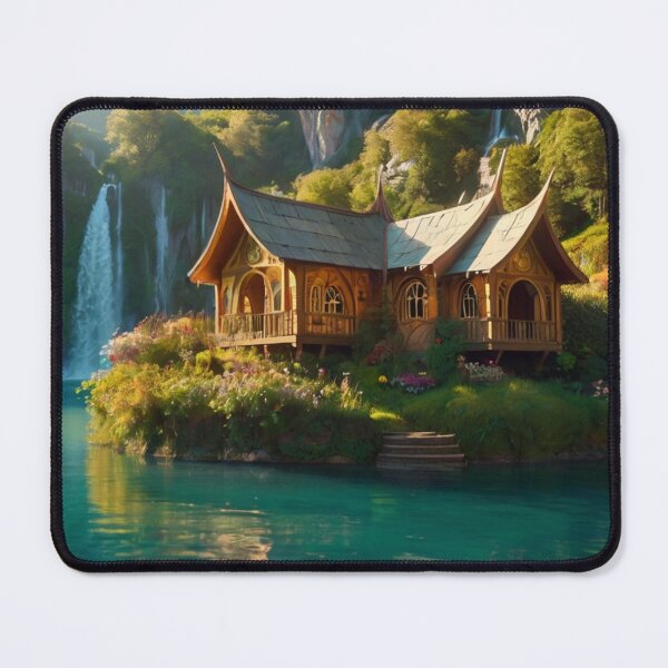 Item preview, Mystical House on the Waterfall Lake designed and sold by BlareBlare.