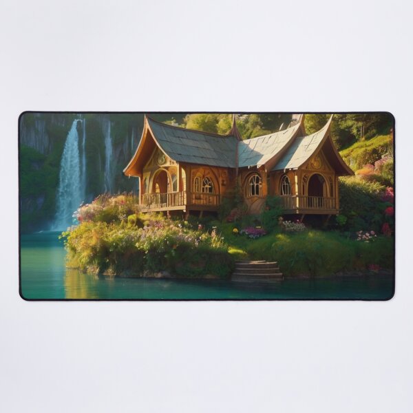 Item preview, Mystical House on the Waterfall Lake designed and sold by BlareBlare.