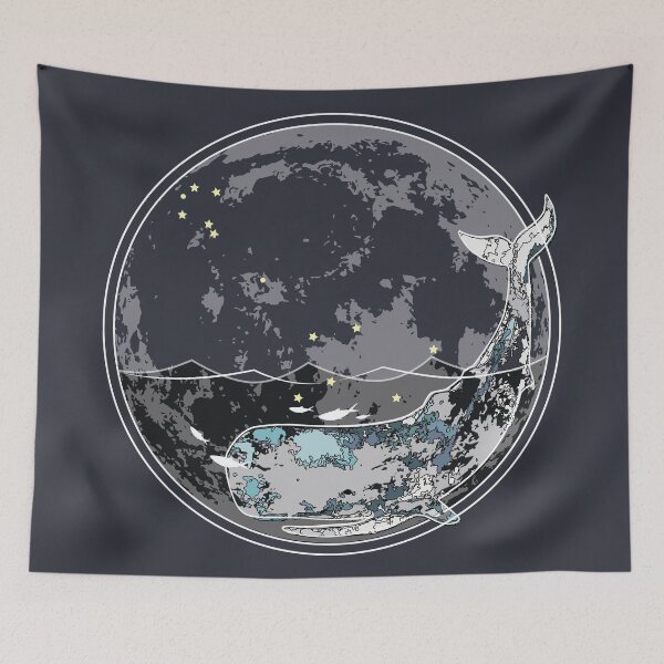 Item preview, Diving whale full moon zodiac designed and sold by masatomio.
