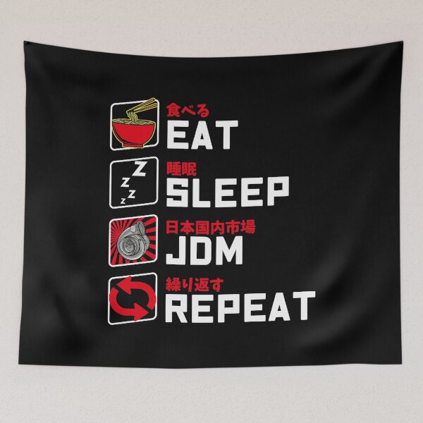 Item preview, Eat Sleep JDM Repeat designed and sold by RACING FACTORY.