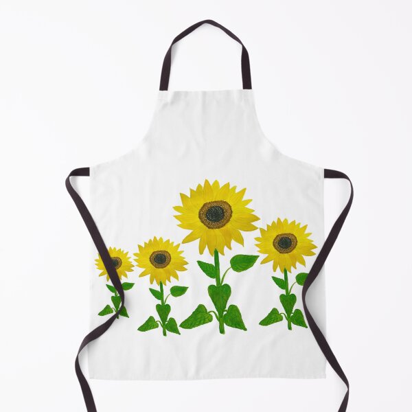 Item preview, Single open Sunflower with leaves designed and sold by Beeinbliss.