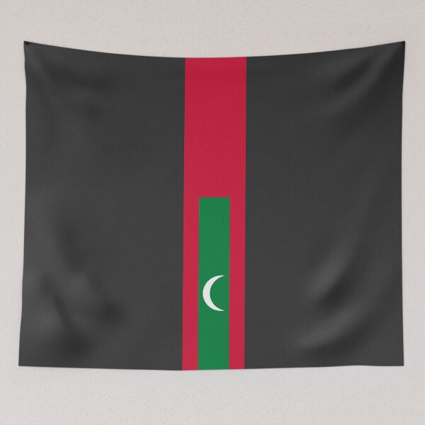 Item preview, Maldives Stripe Flag designed and sold by Candie-Shop.