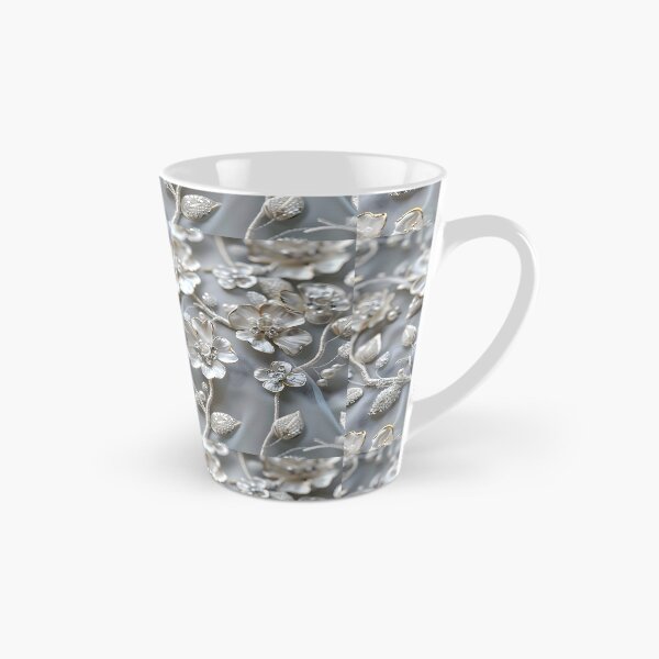 Item preview, Pearlized Silver Blossoms designed and sold by AI-Only Creations.