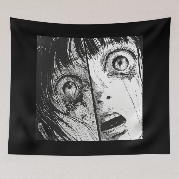 Item preview, Crime - black and white horror manga anime girl designed and sold by ForsakenFrames.