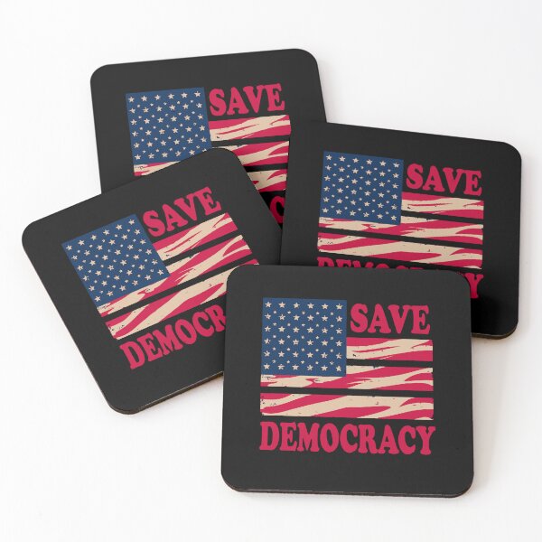 Item preview, Save Democracy - Patriotic American Flag Design for Civic Awareness designed and sold by FebricFusion.