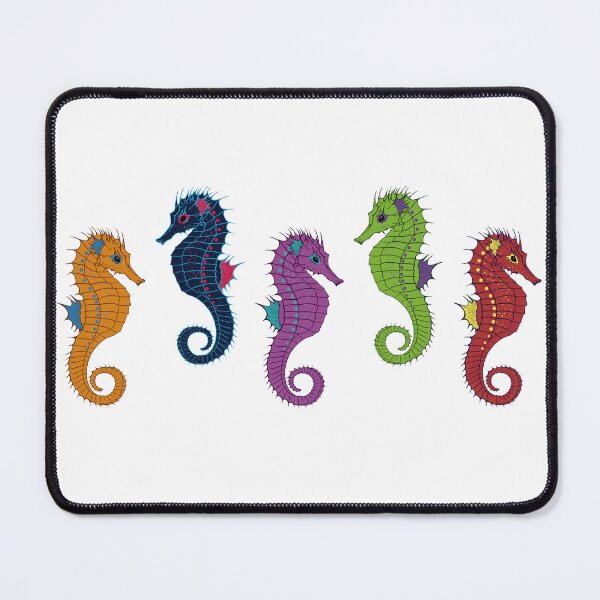 Item preview, colorful happy dancing seahorses designed and sold by ICI.