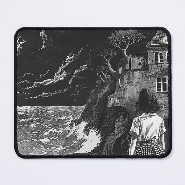 Item preview, fresh night breeze - black and white horror manga anime girl designed and sold by ForsakenFrames.