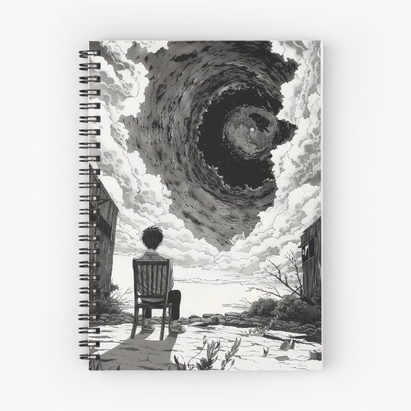 Item preview, engulfed by the infinite expanses - vertical - black and white horror manga anime boy designed and sold by ForsakenFrames.
