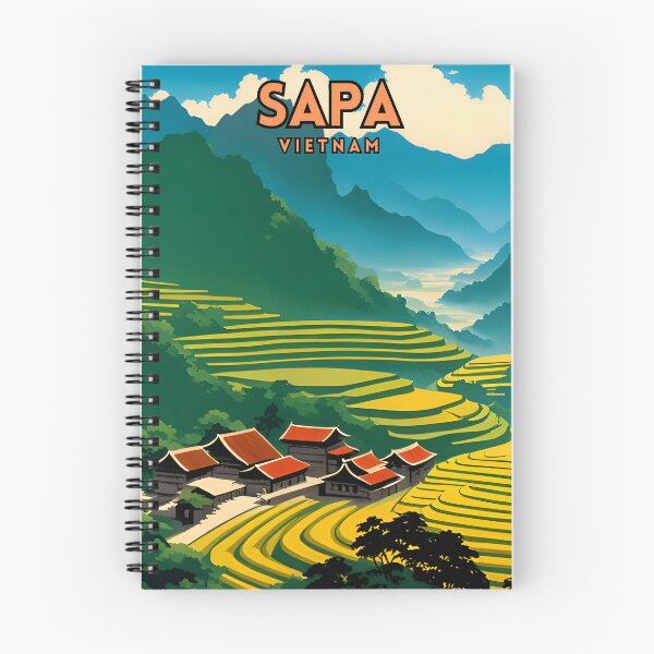Item preview, Sapa Vietnam Vintage Travel Poster designed and sold by ZionPosteria.
