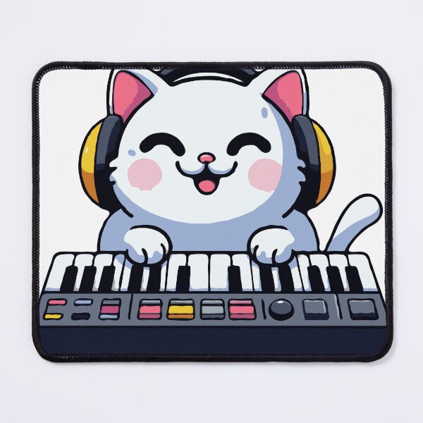 Item preview, Cat Playing Synthesizer designed and sold by McThingummy.