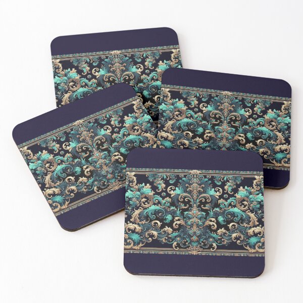 Item preview, Midnight Blue & Turquoise Rococo designed and sold by DesignsByPrnces.