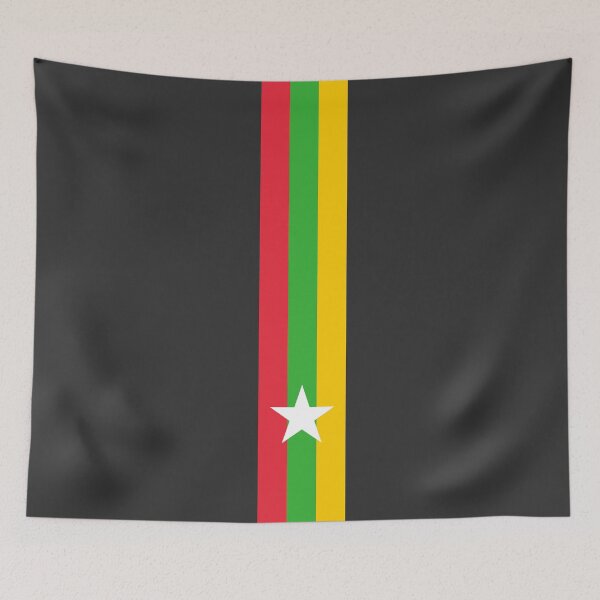 Item preview, Myanmar Stripe Flag designed and sold by Candie-Shop.
