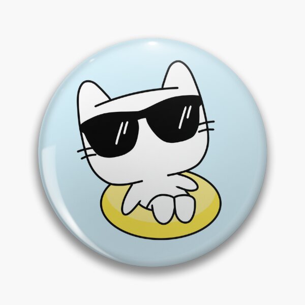 Item preview, Cat on pool float designed and sold by Cre8iveCat.
