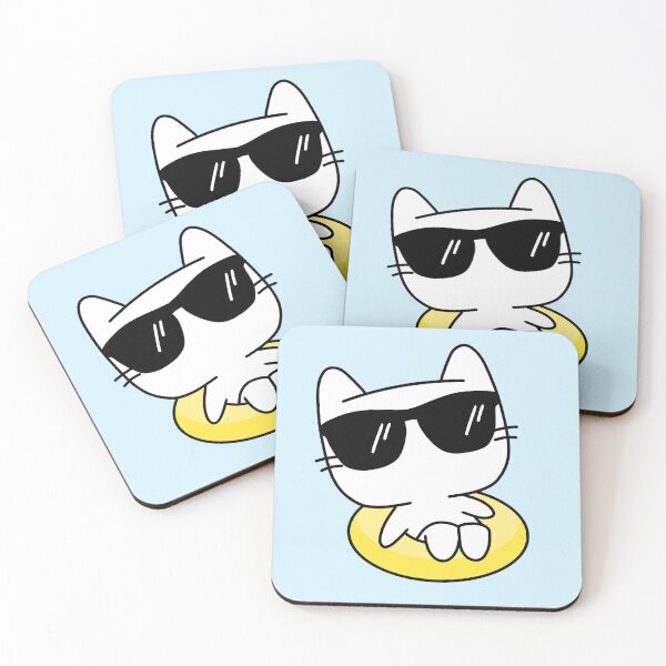 Item preview, Cat on pool float designed and sold by Cre8iveCat.