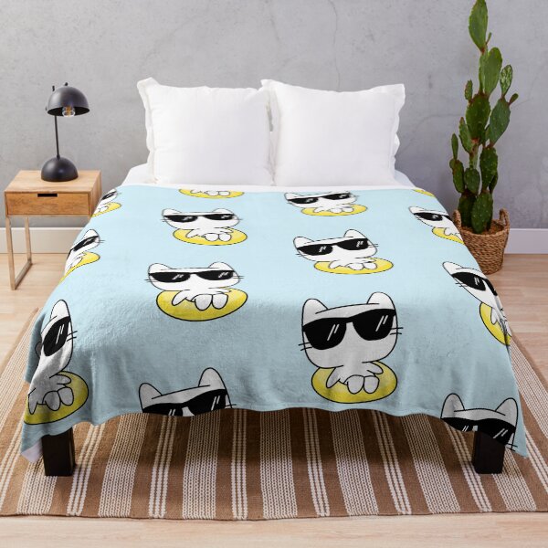 Item preview, Cat on pool float designed and sold by Cre8iveCat.