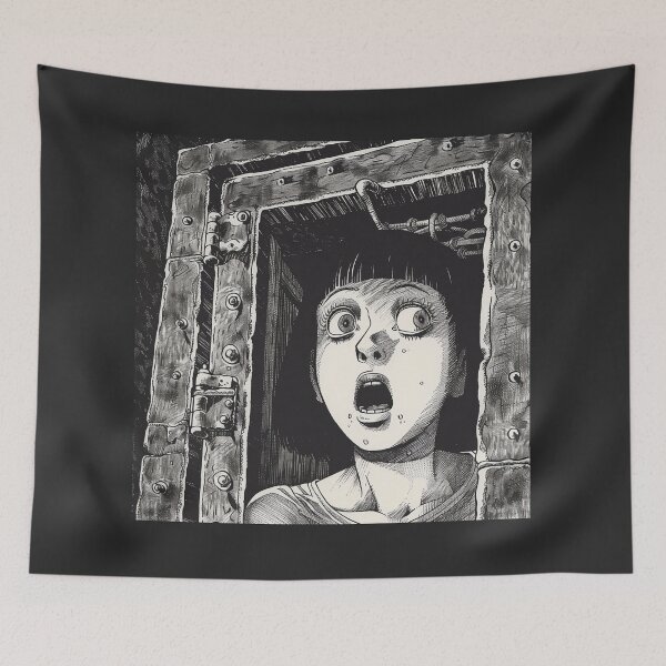 Item preview, claustrophobia - anime manga girl, black and white designed and sold by ForsakenFrames.