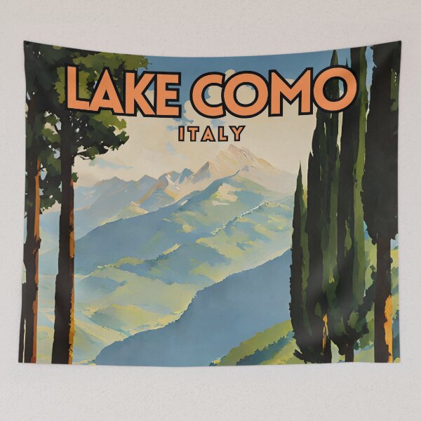 Item preview, Lago di Como Italia Vintage Poster designed and sold by ZionPosteria.