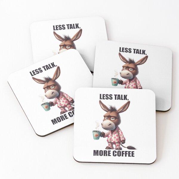 Item preview, Less Talk, More Coffee. Donkey designed and sold by BanShopDG.