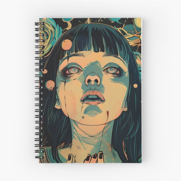 Item preview, psychedelic manga anime girl design print designed and sold by ForsakenFrames.